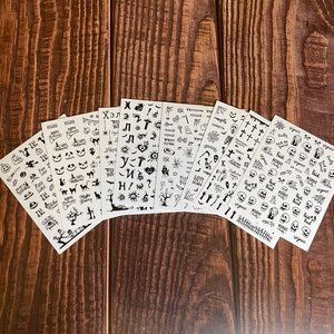 Halloween Goth Spooky Nail Stickers 8 Full Sheets (SKU:11MI)